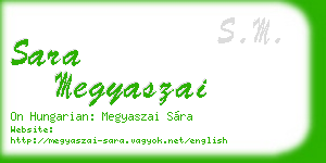 sara megyaszai business card