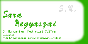sara megyaszai business card